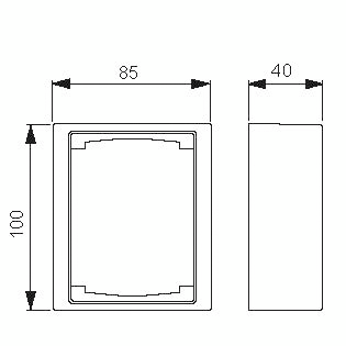 Pinta-asennuskotelo ABB Impressivo 1721S100-84P valkoinen