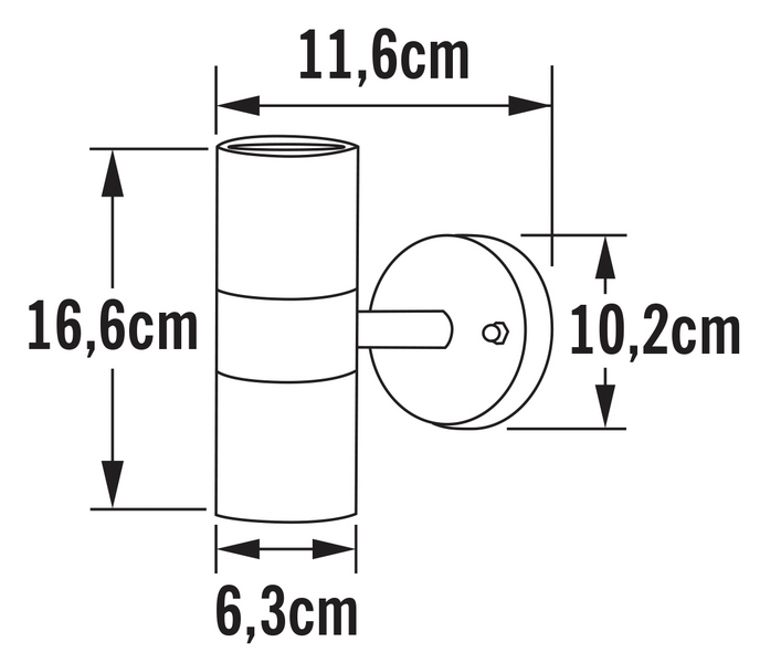 Ulkoseinävalaisin Konstsmide Modena rosteri 2xGU10