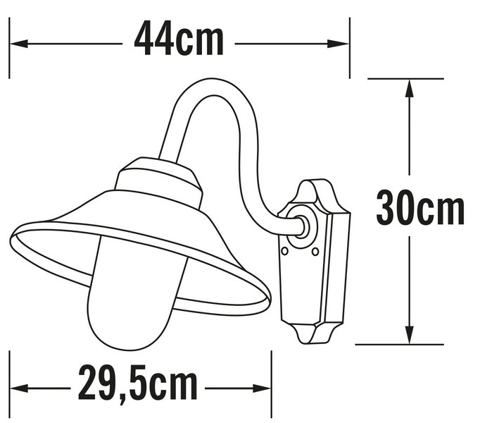 Ulkoseinävalaisin Konstsmide Vega musta E27