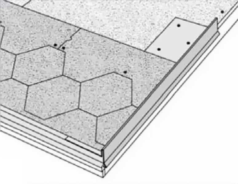Päätyräystäspelti Icopal 2m musta RR33 kattolaatalle
