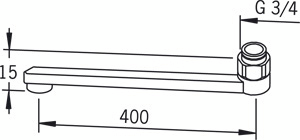 D-juoksuputki Oras hanavaraosa 211240 400mm