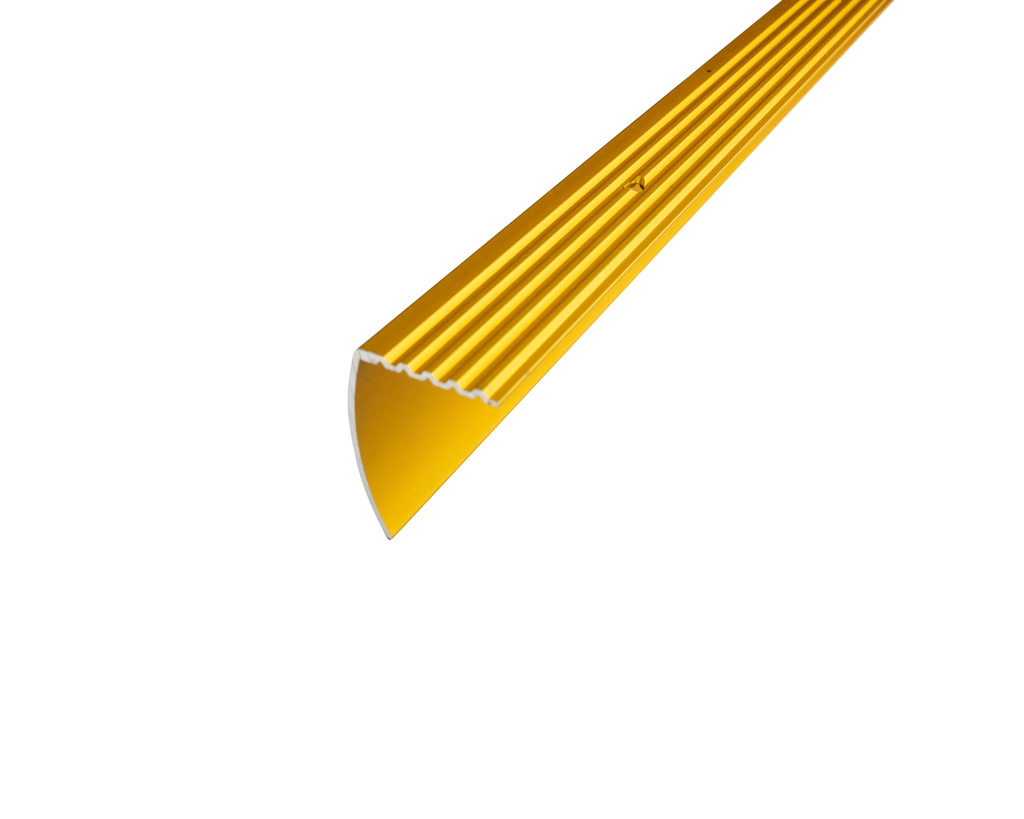 Askelkulmalista 32x45mm 2,7m kulta-anodisoitu alumiini uritettu 7324503