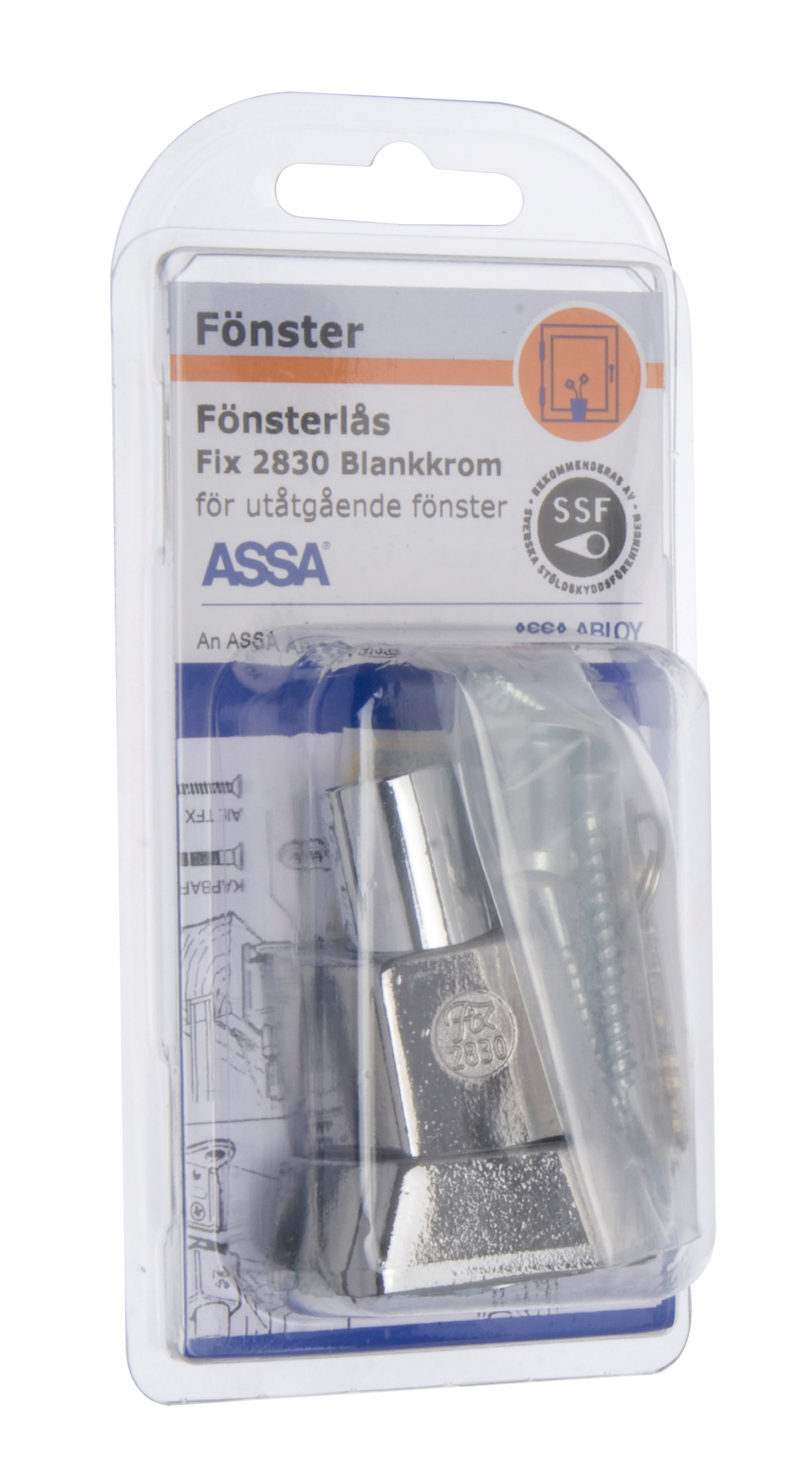 FÖNSTERLÅS ASSA 2830MKR FIX SB