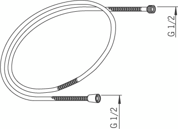 Suihkuletku Oras 241104 1,5m hakasauma