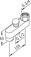 Vaihdinjuoksuputki Oras 221200 mutterikiinnitys