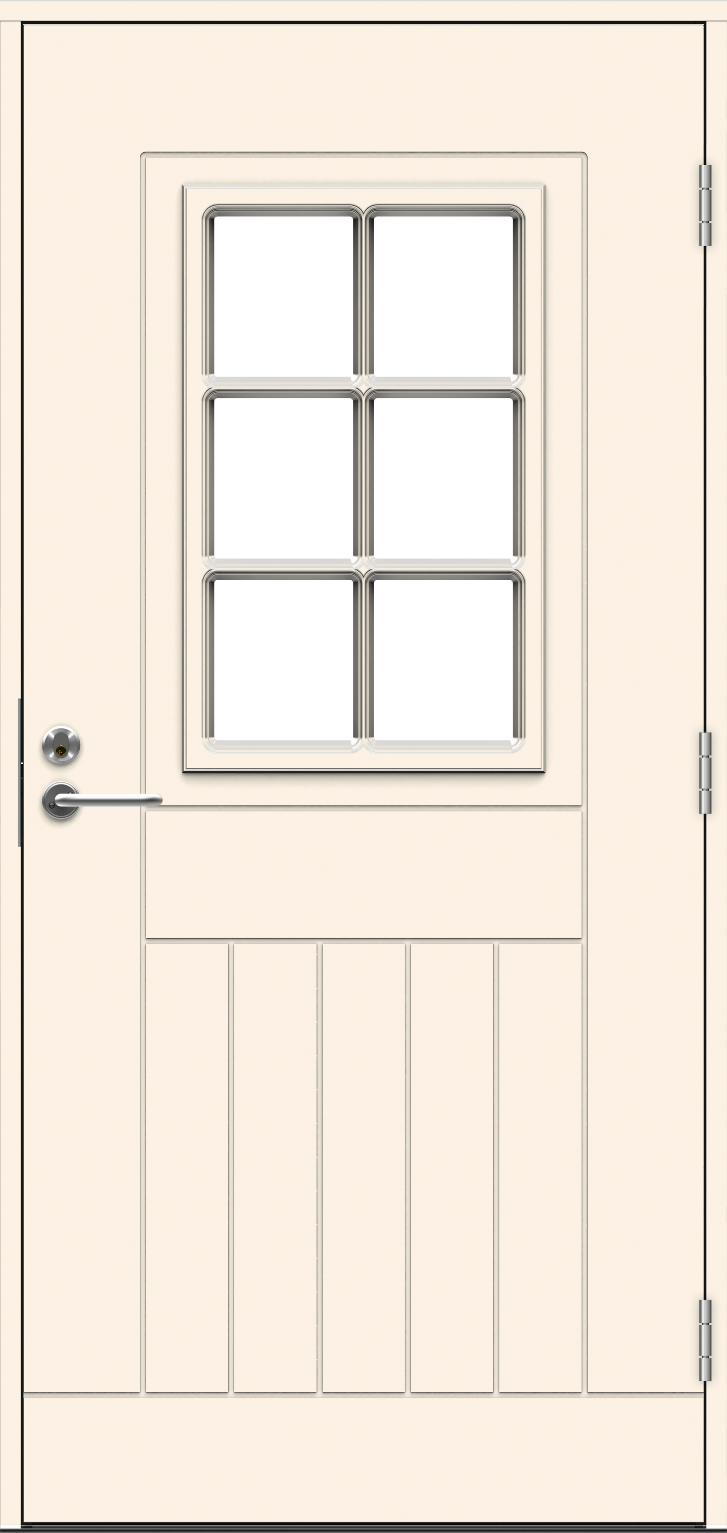 Ulko-ovi Swedoor ECO Wadden 10x21 valkoinen