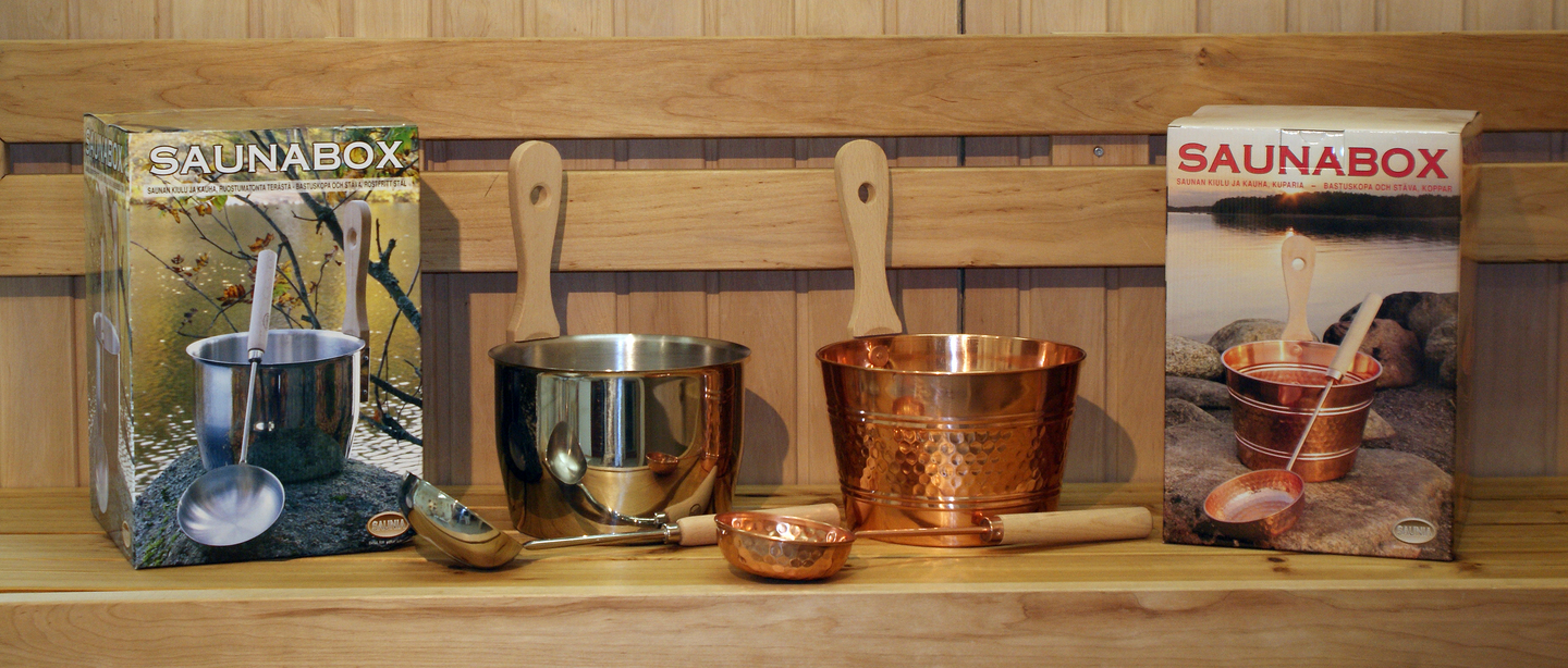 BASTUSET SAUNIA KOPPAR STÄVA+SKOPA