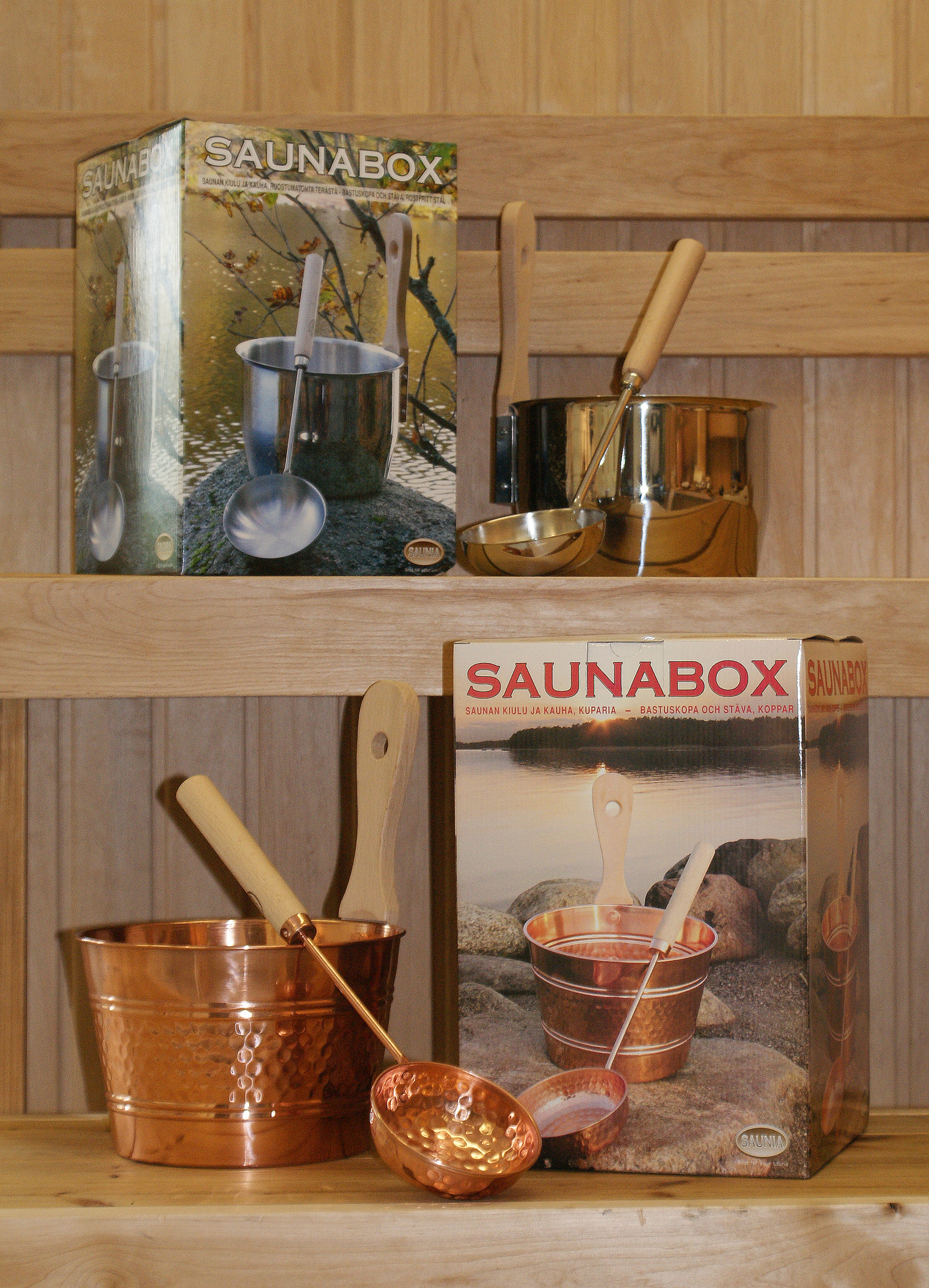 BASTUSET SAUNIA KOPPAR STÄVA+SKOPA