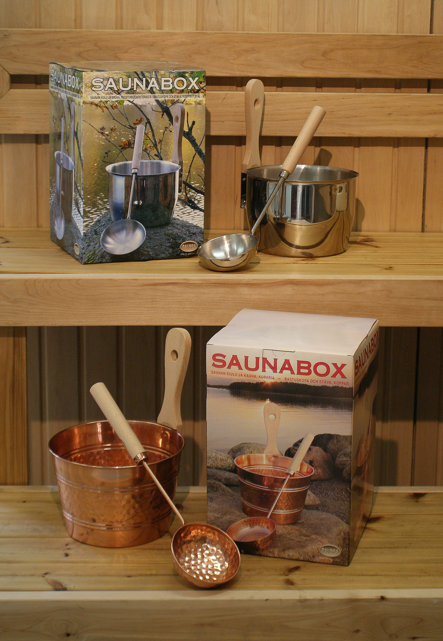 BASTUSET SAUNIA KOPPAR STÄVA+SKOPA