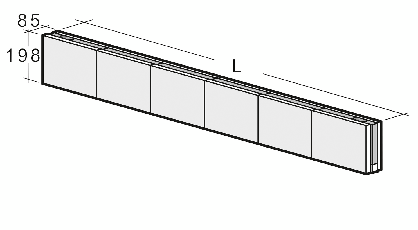 Väliseinäpalkki Weber Kahi VHR6 1800x85x198mm
