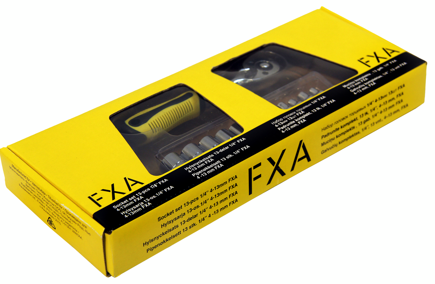 Hylsyavainsarja FXA 13-osainen 1/4 hylsyt