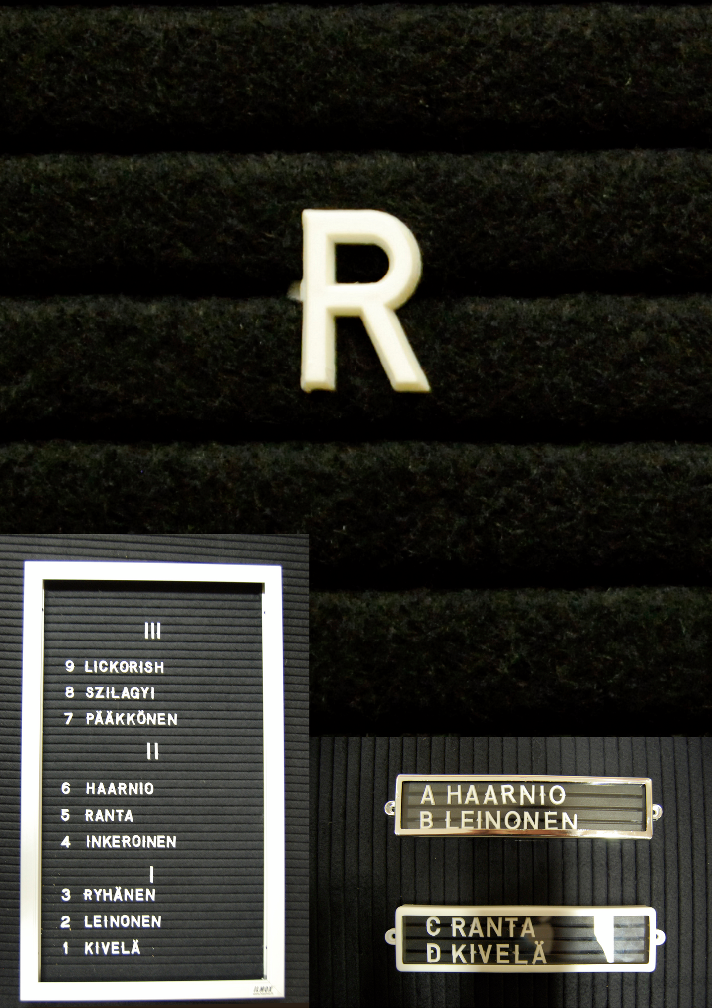 Muovikirjain R 13mm valkoinen