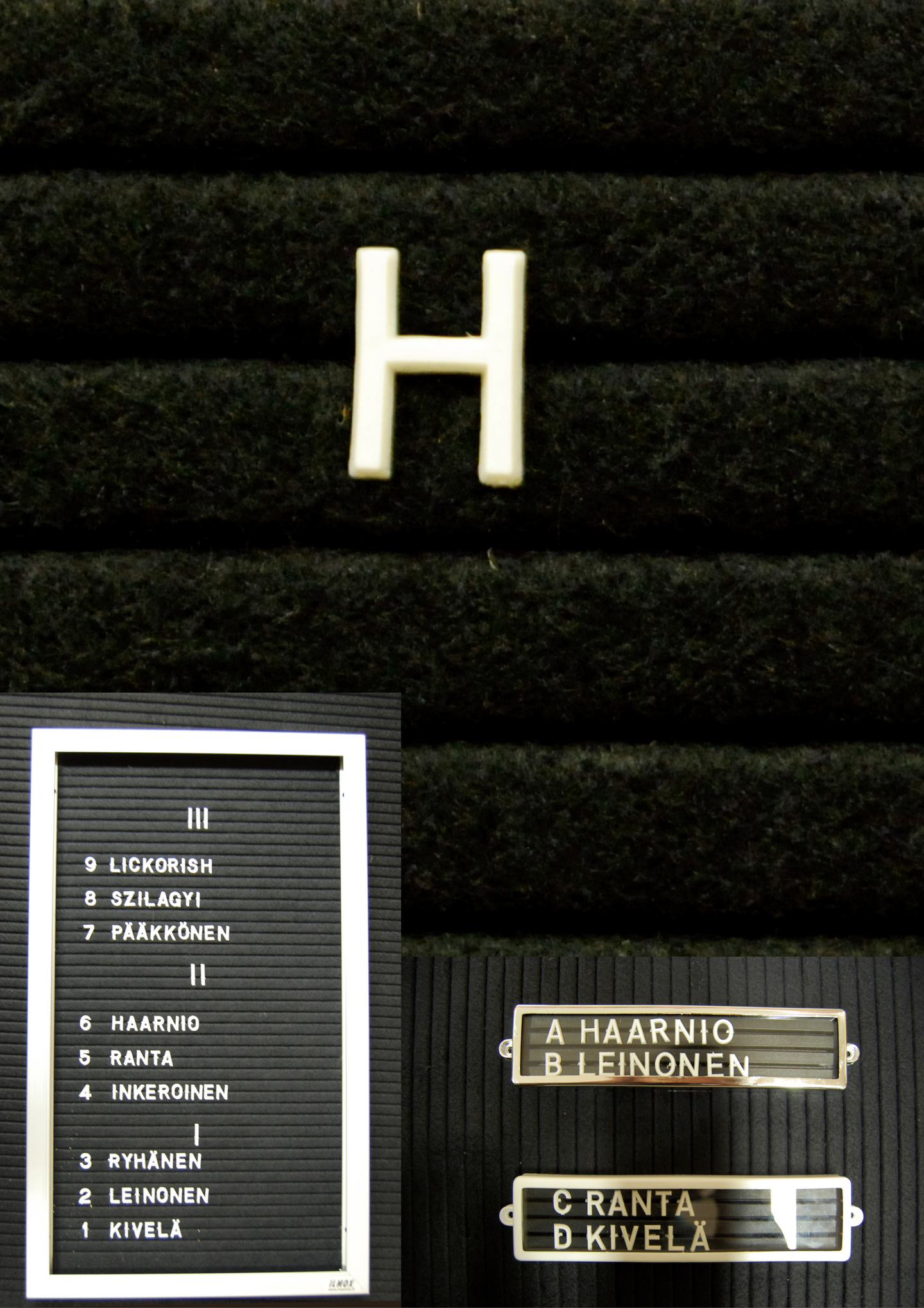 Muovikirjain H 13mm valkoinen