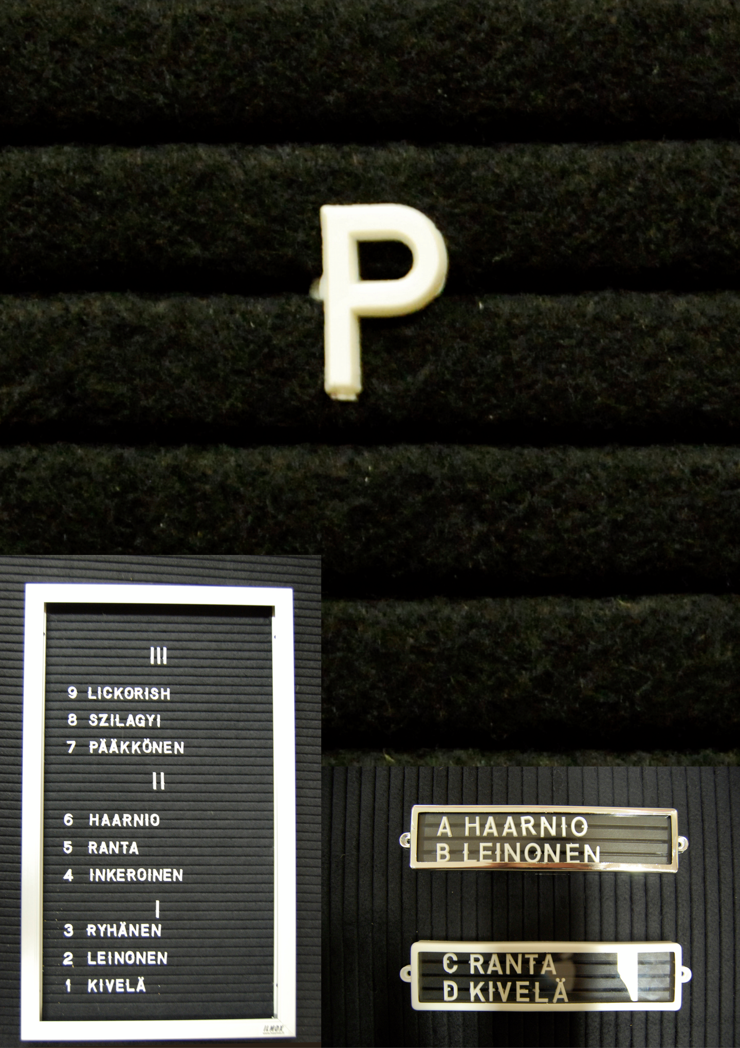 Muovikirjain P 13mm valkoinen