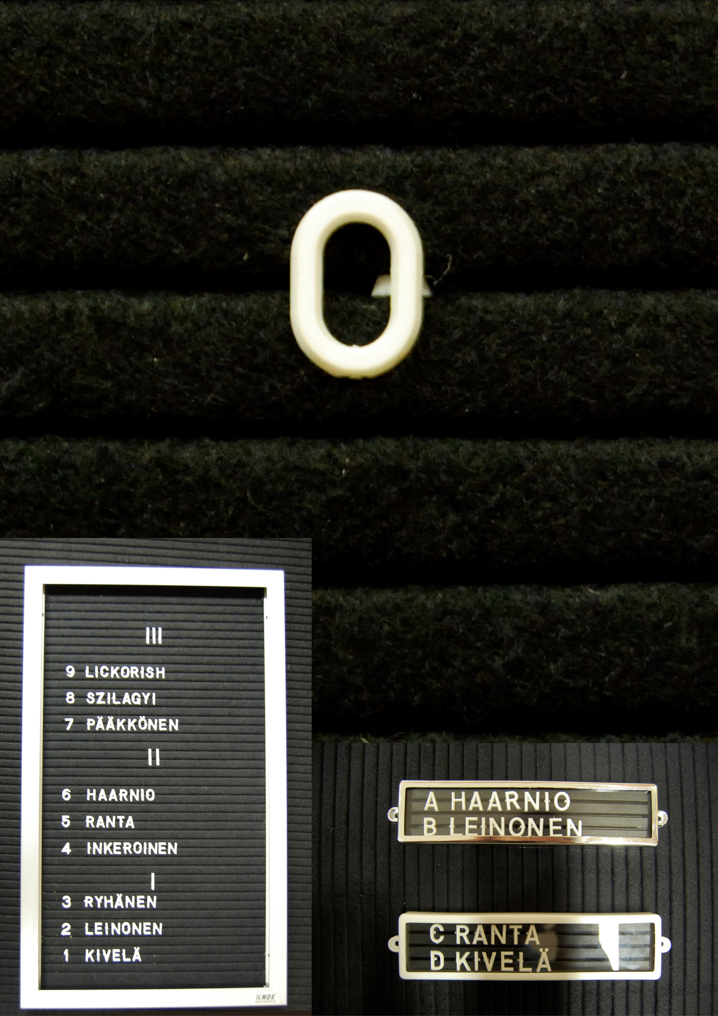 Muovikirjain O 13mm valkoinen