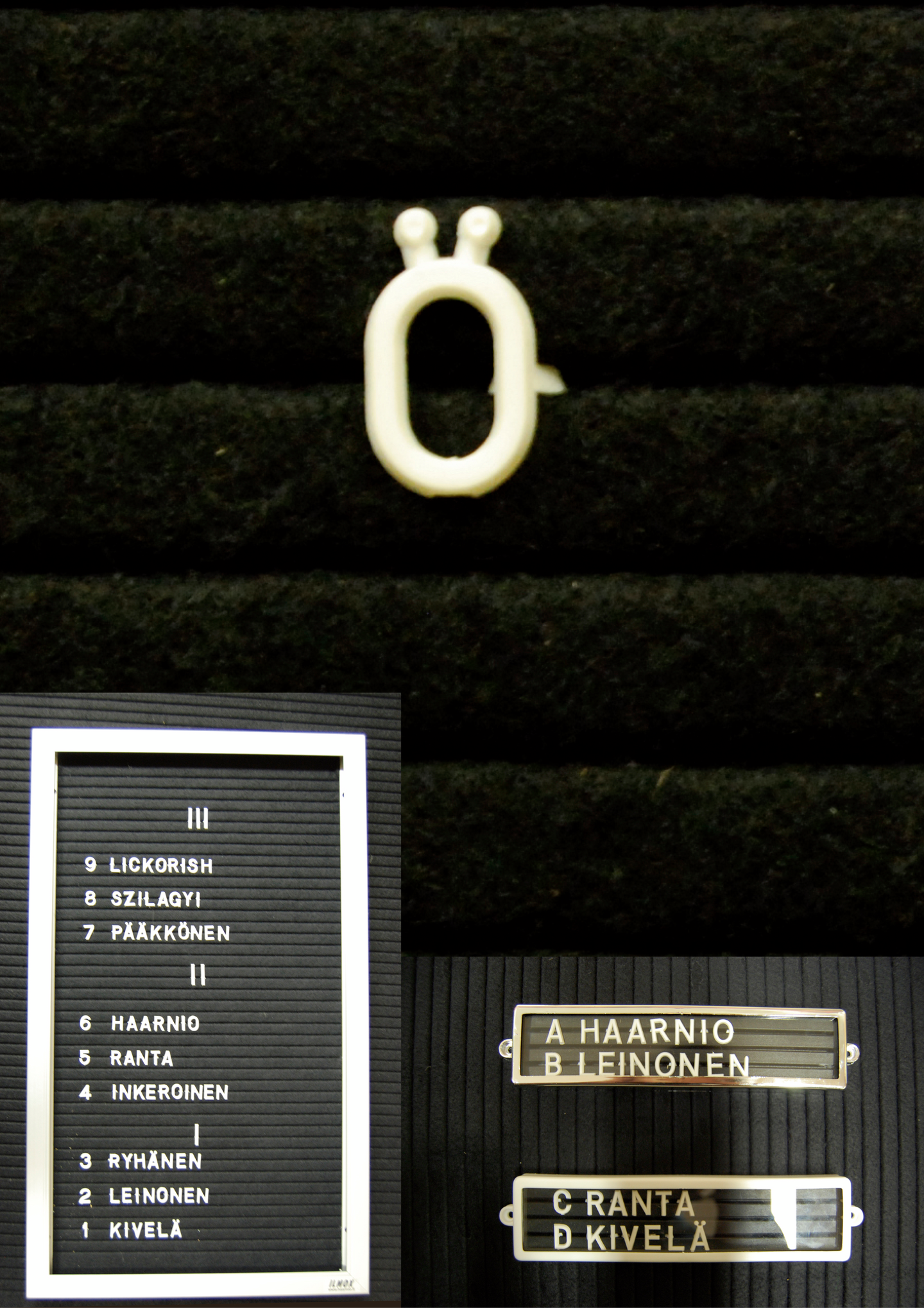 Muovikirjain Ö 13mm valkoinen