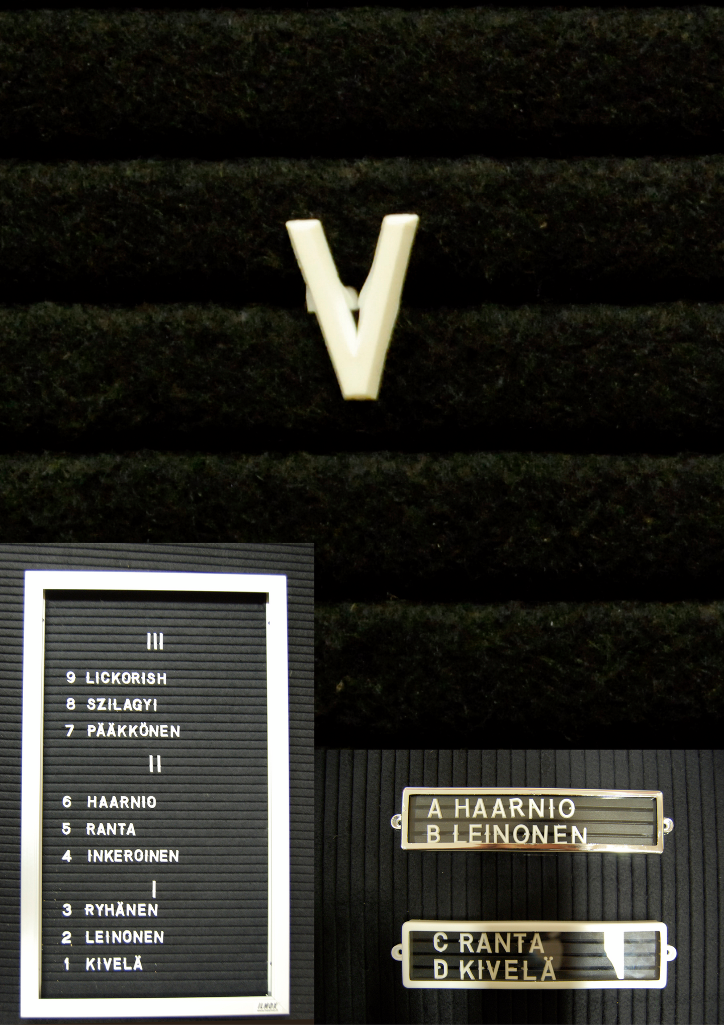 Muovikirjain V 13mm valkoinen