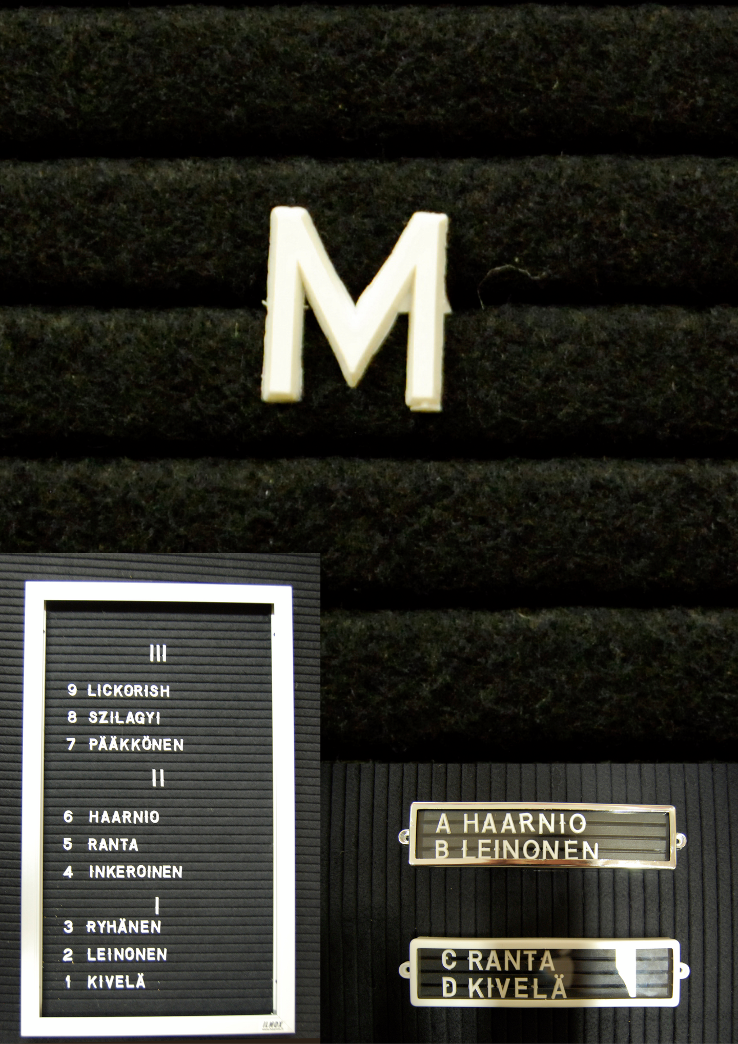 Muovikirjain M 13mm valkoinen