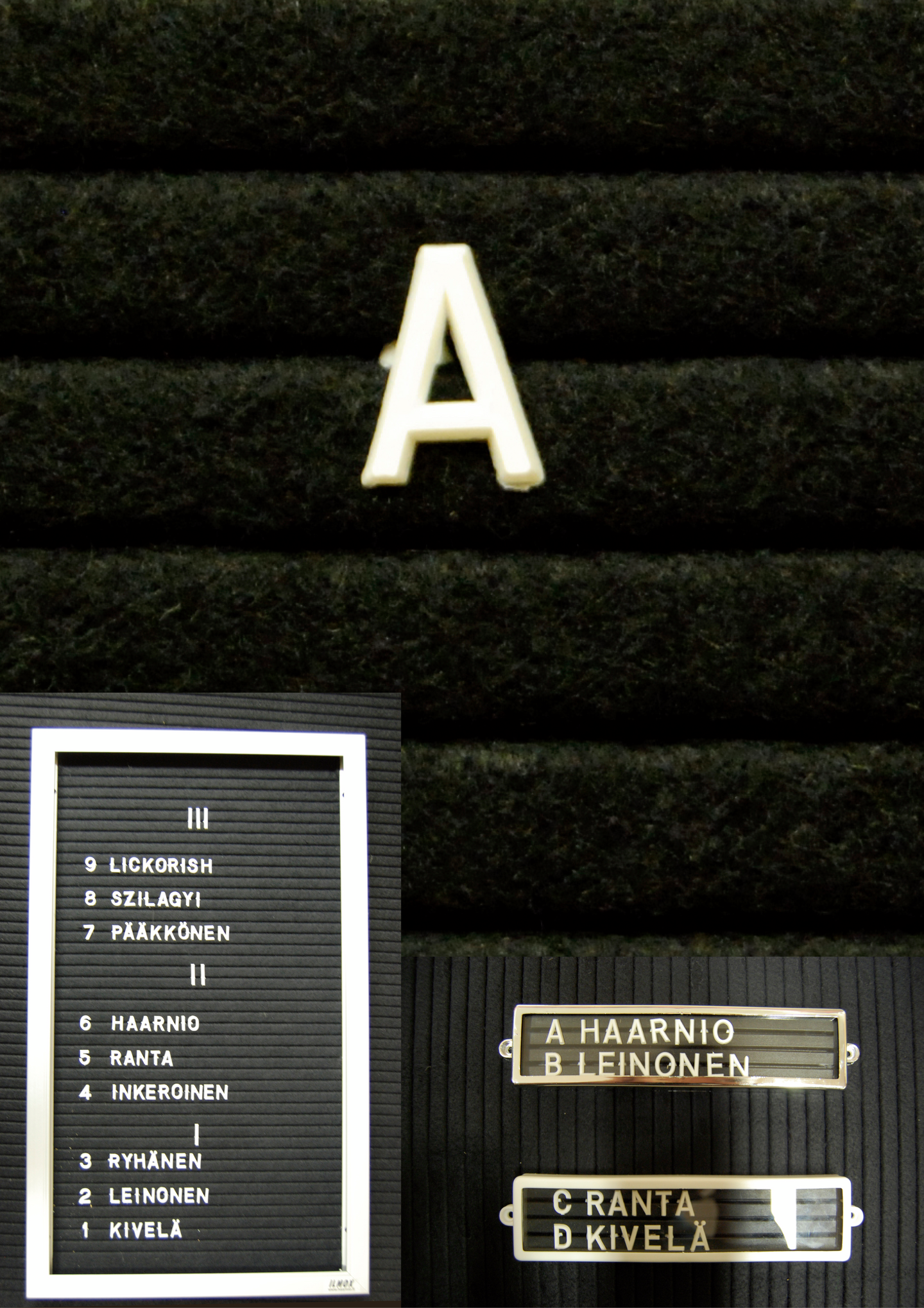 Muovikirjain A 13mm valkoinen