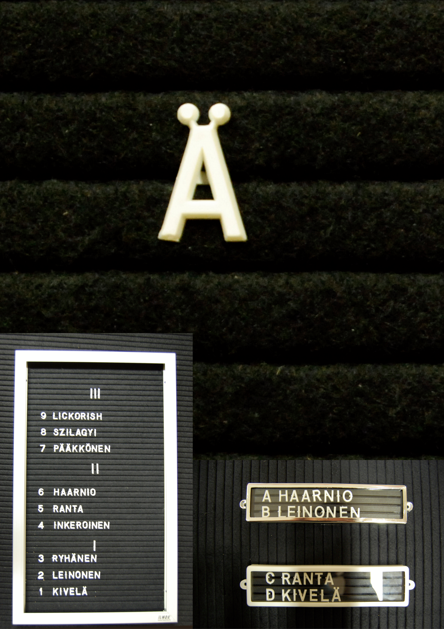 Muovikirjain Ä 13mm valkoinen