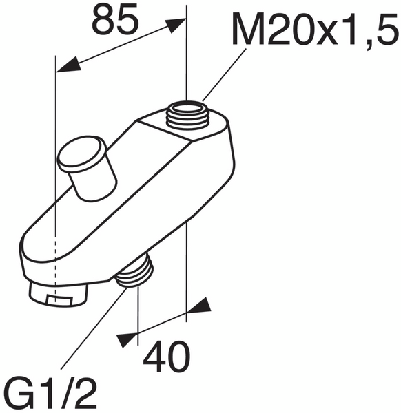 Vaihdinjuoksuputki Gustavsberg Nautic 636819