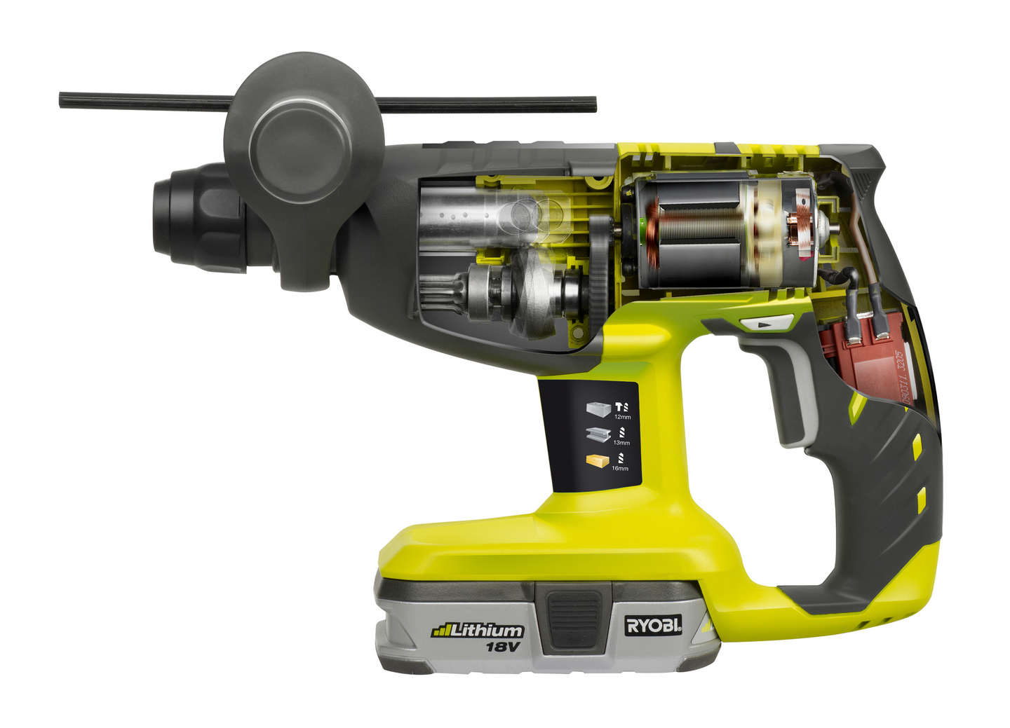 Безщеточный перфоратор ryobi. Перфоратор ryobi. 3 дж) 15 н·м. Перфоратор ryobi. 18в перфоратор sds+ rsds18x-0.