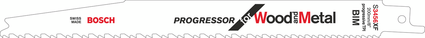 Puukkosahanterä Bosch S 3456 XF 200mm Progressor for Wood and Metal 5kpl