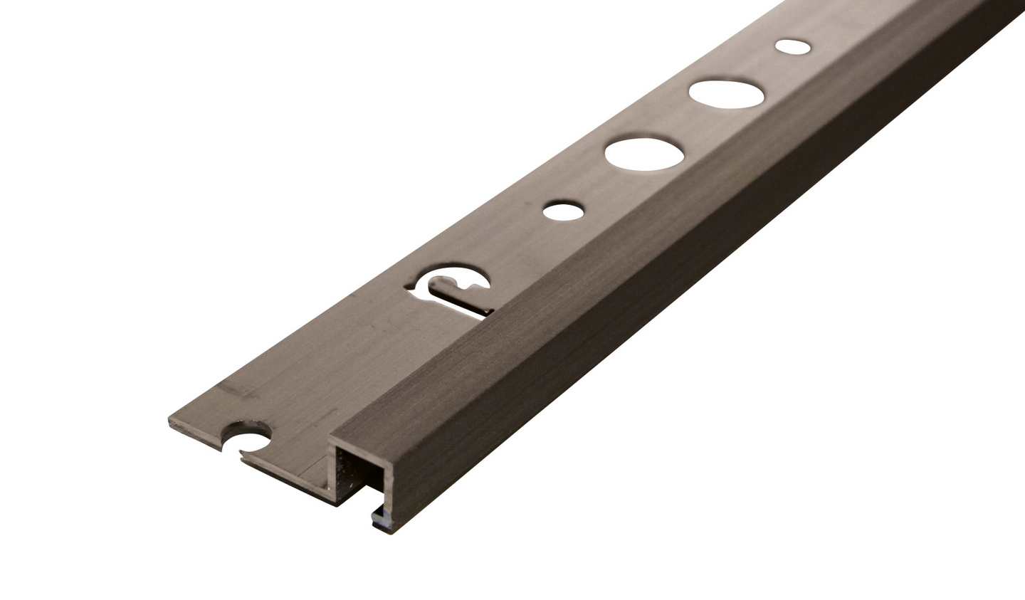 Laattalista 8mm 2,7m alumiini 6541 Black neliö