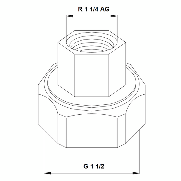 Lämpöjohtopumpun liitinpari Grundfos valurauta
