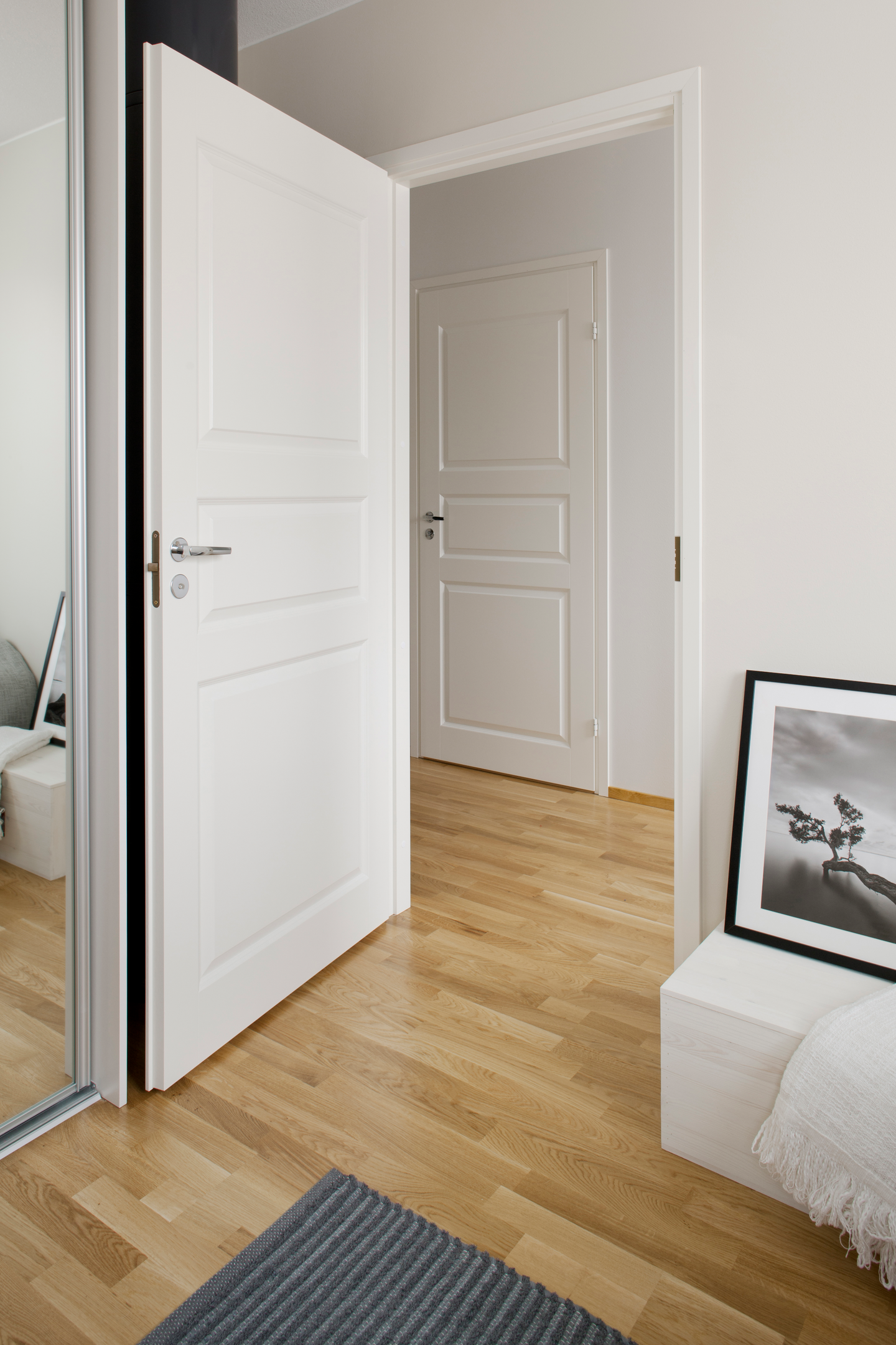 Sisäovi Cello valkoinen 3-peilinen