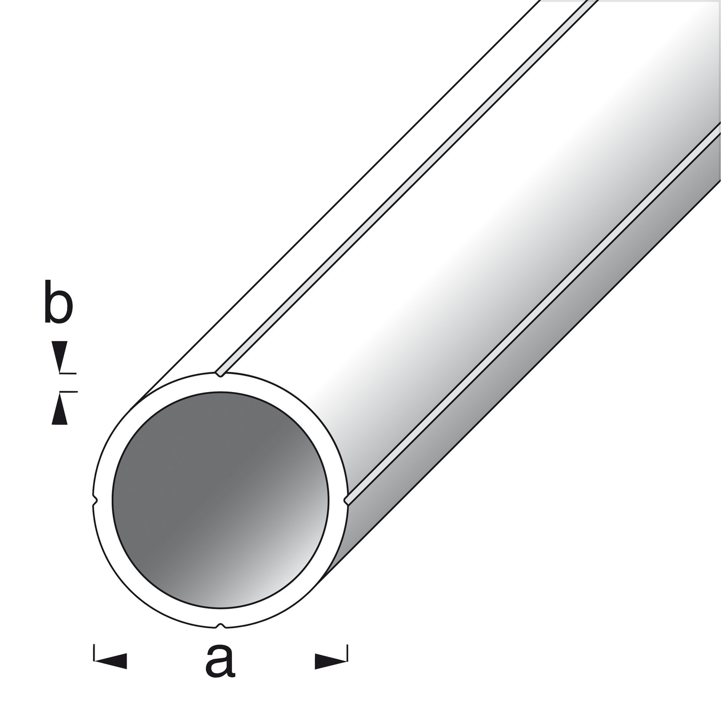 Pyöröputki Alfer 19,5x1,5mm alumiini 1m