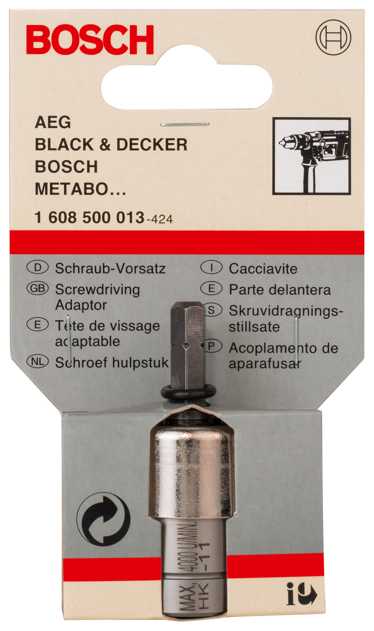 Ruuvauskärkipidin Bosch PH2 automaatti-irrotuksella