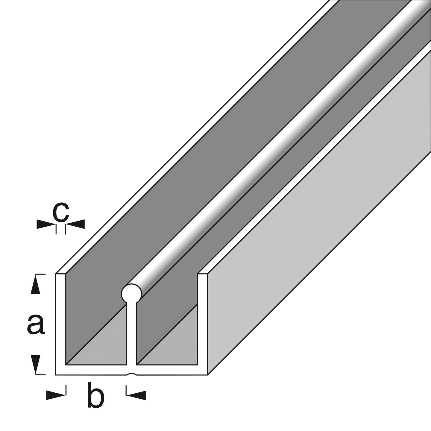 UU-profiili Alfer 6x6x1mm valkoinen PVC 1m