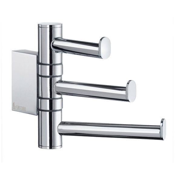 Kolmoiskoukku Smedbo Air kääntyvä AK327. Kiiltävä kromi