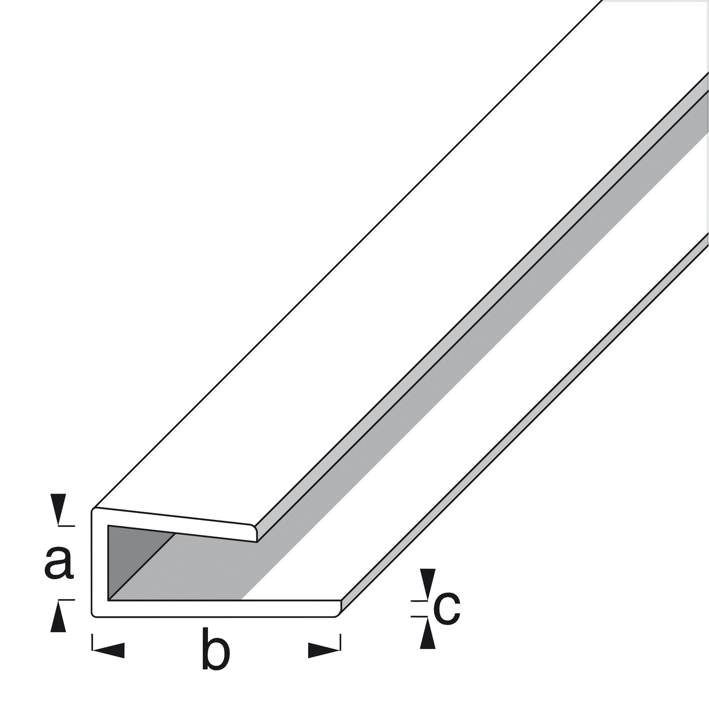 Päätelista Alfer 4x15x1mm valkoinen PVC 1m