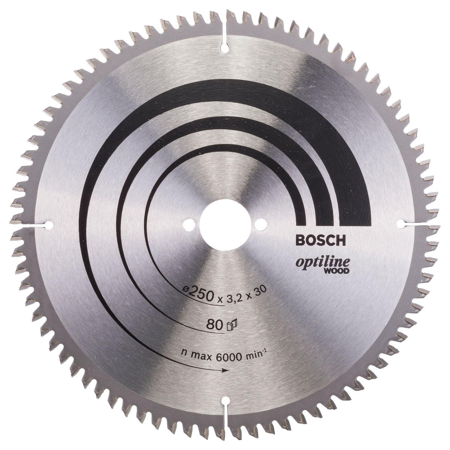 Pyörösahanterä Bosch 250x3,2x30mm Z-80 puu