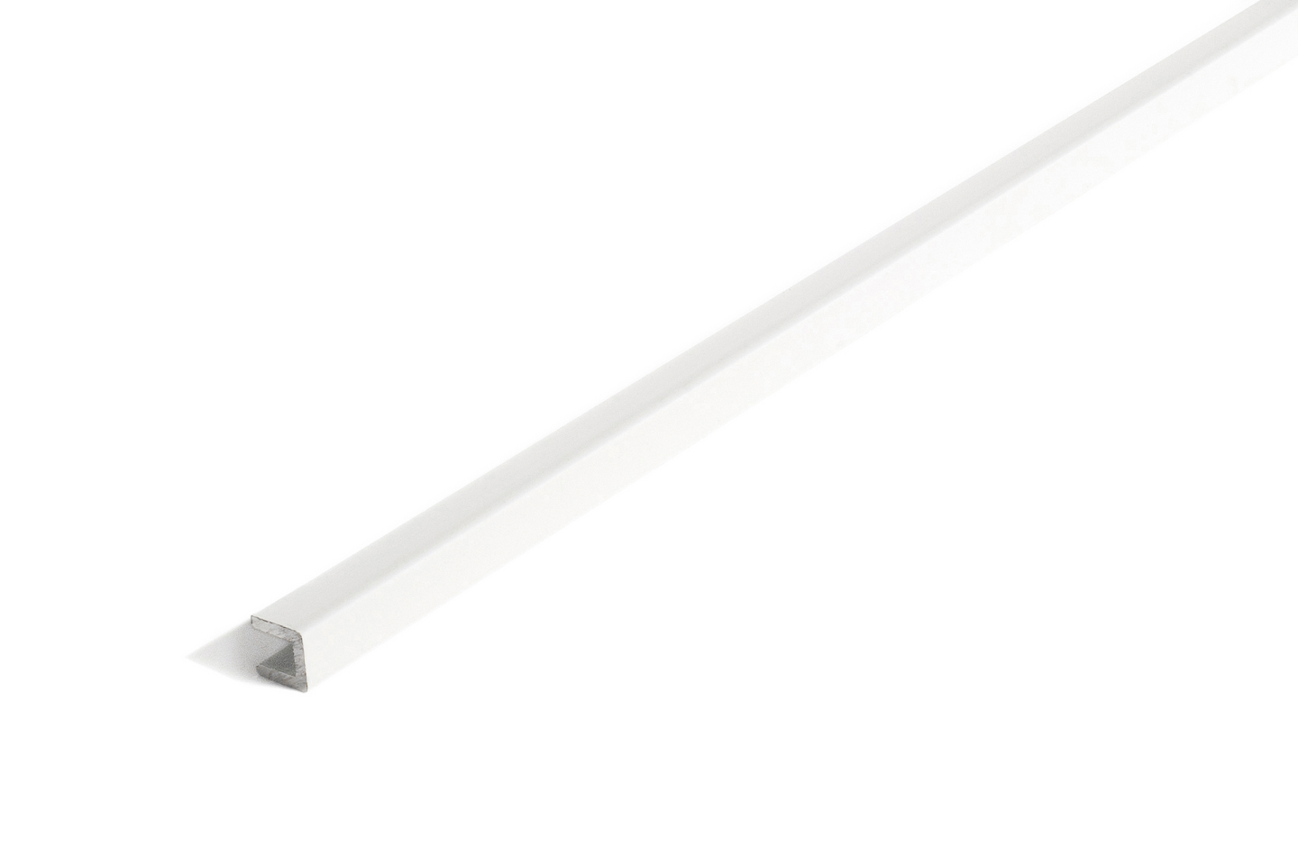 U-lista 10x10x2mm valkoinen 2m U1 W2