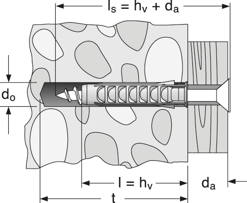 Nailontulppa Fischer SX12 25kpl