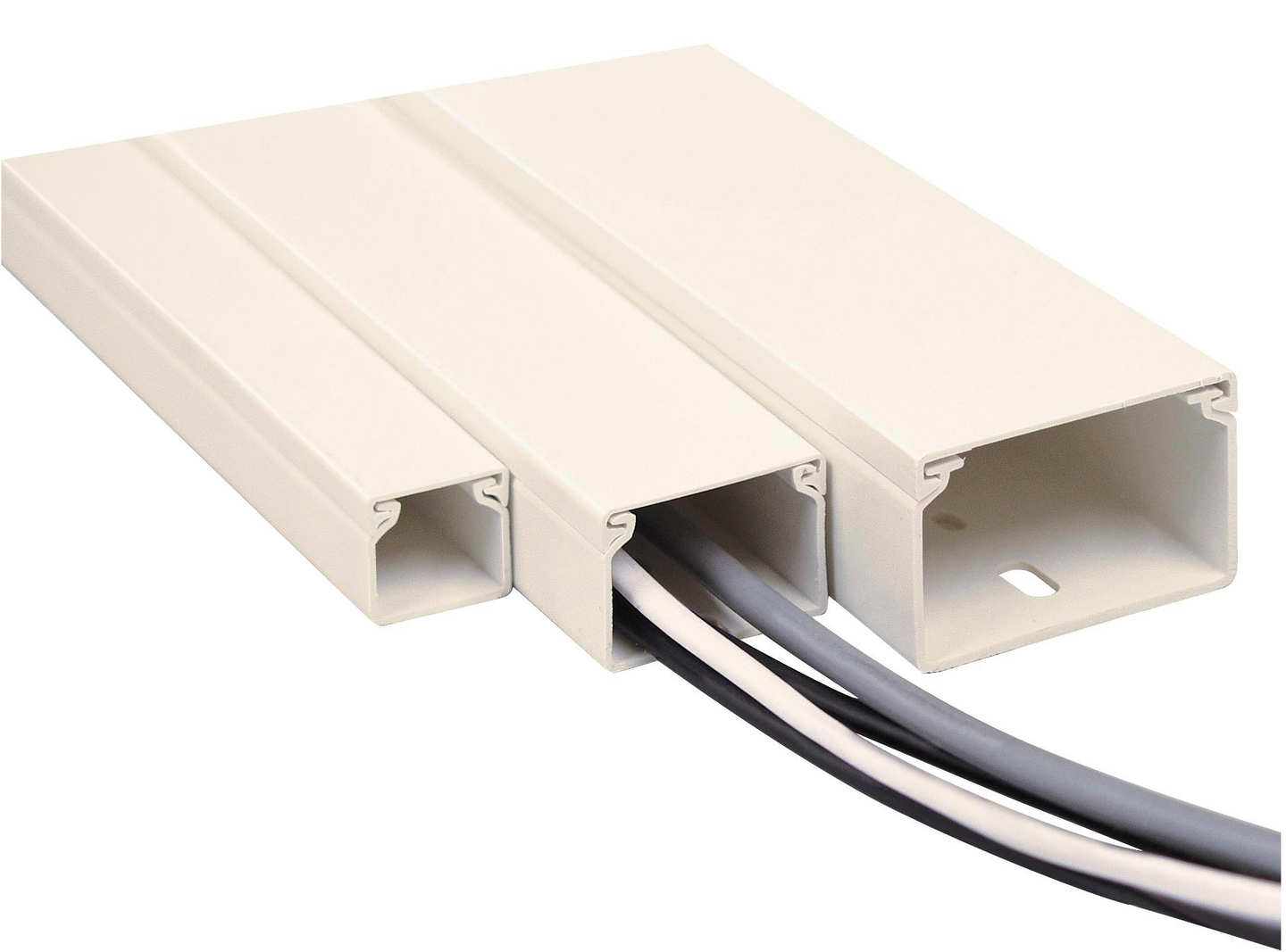 Johtokotelo tarra 25x25mm 2,5m muovia JK 2525-410 valkoinen