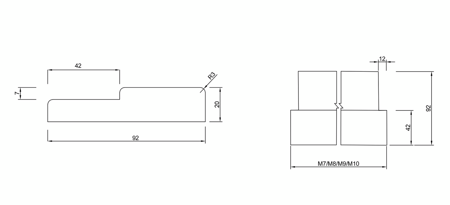 Irtokynnys 92/42 M7 63cm tammi