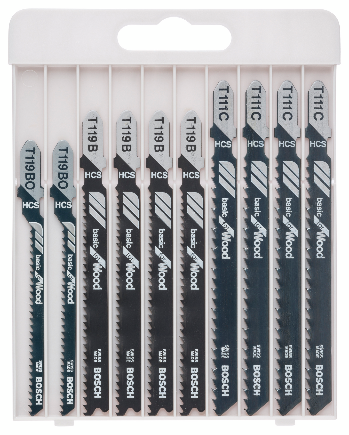 Pistosahanteräsarja Bosch T 10-os. puu/muovi