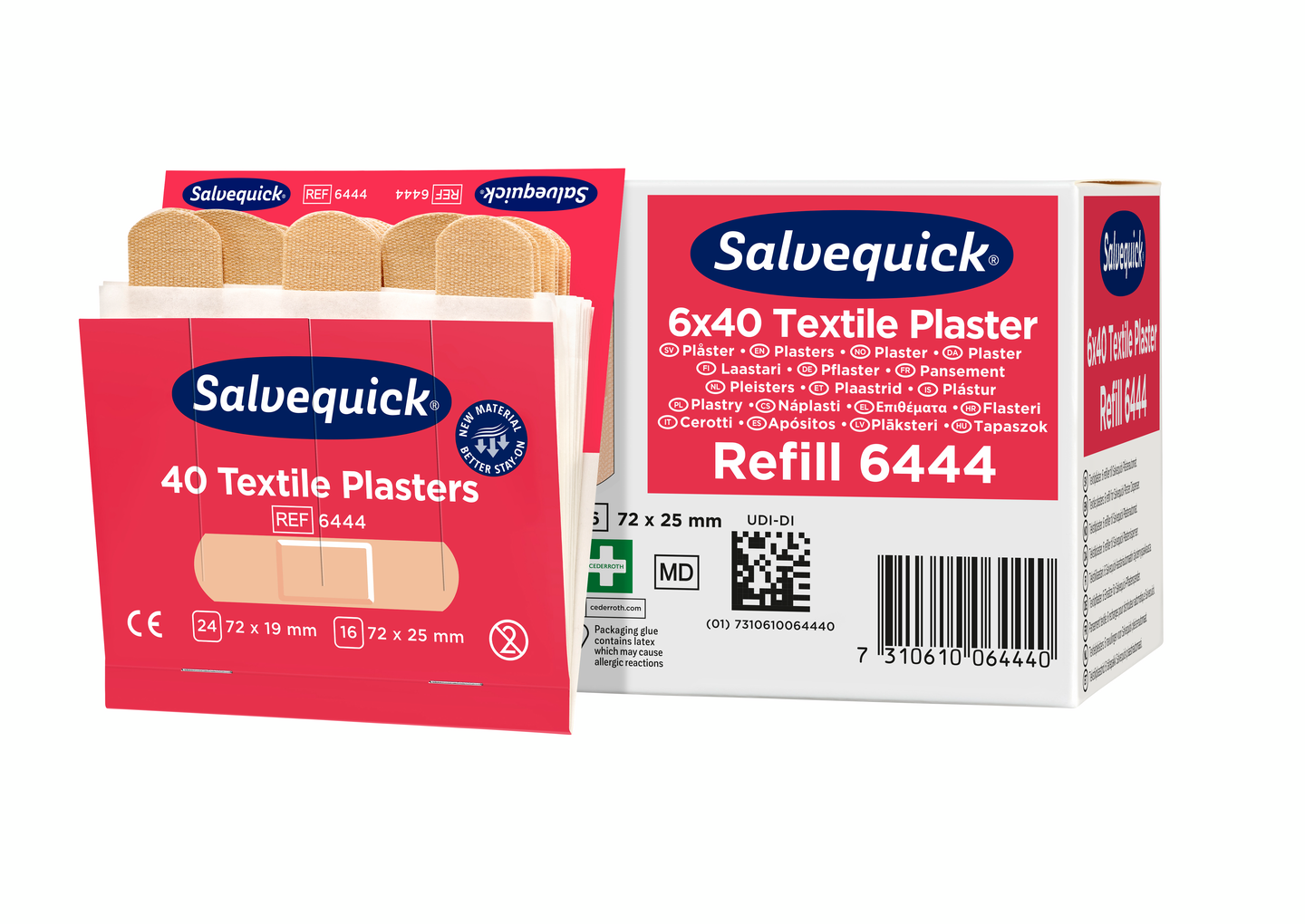 Kangaslaastari Salvequick 6 x 40kpl 6444