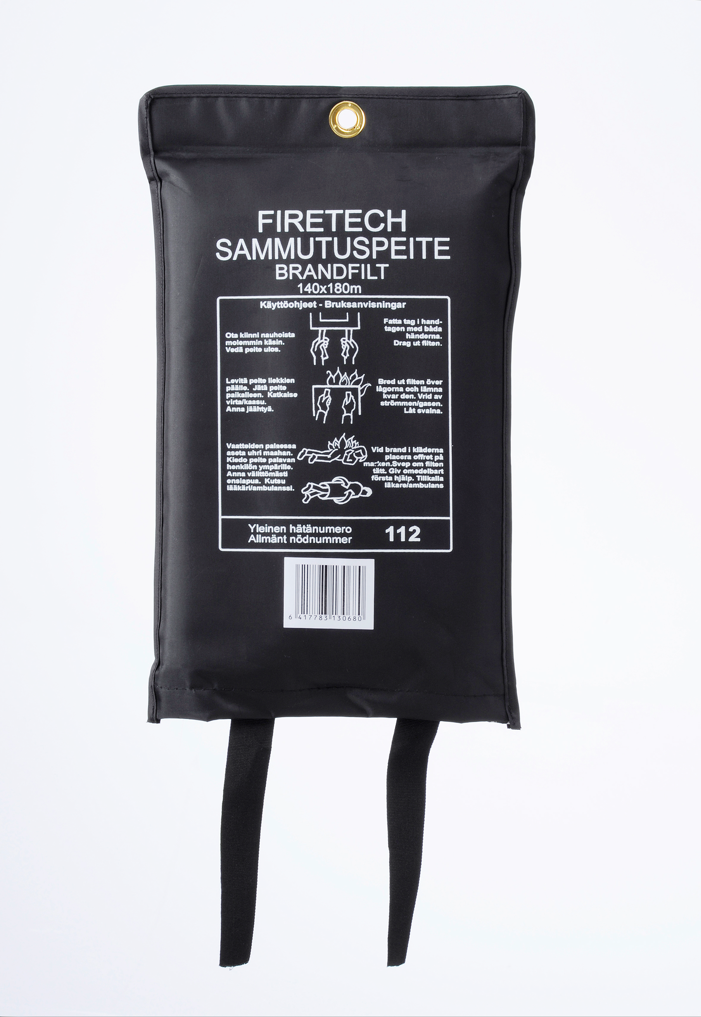 Sammutuspeite FireTech 140x180cm musta