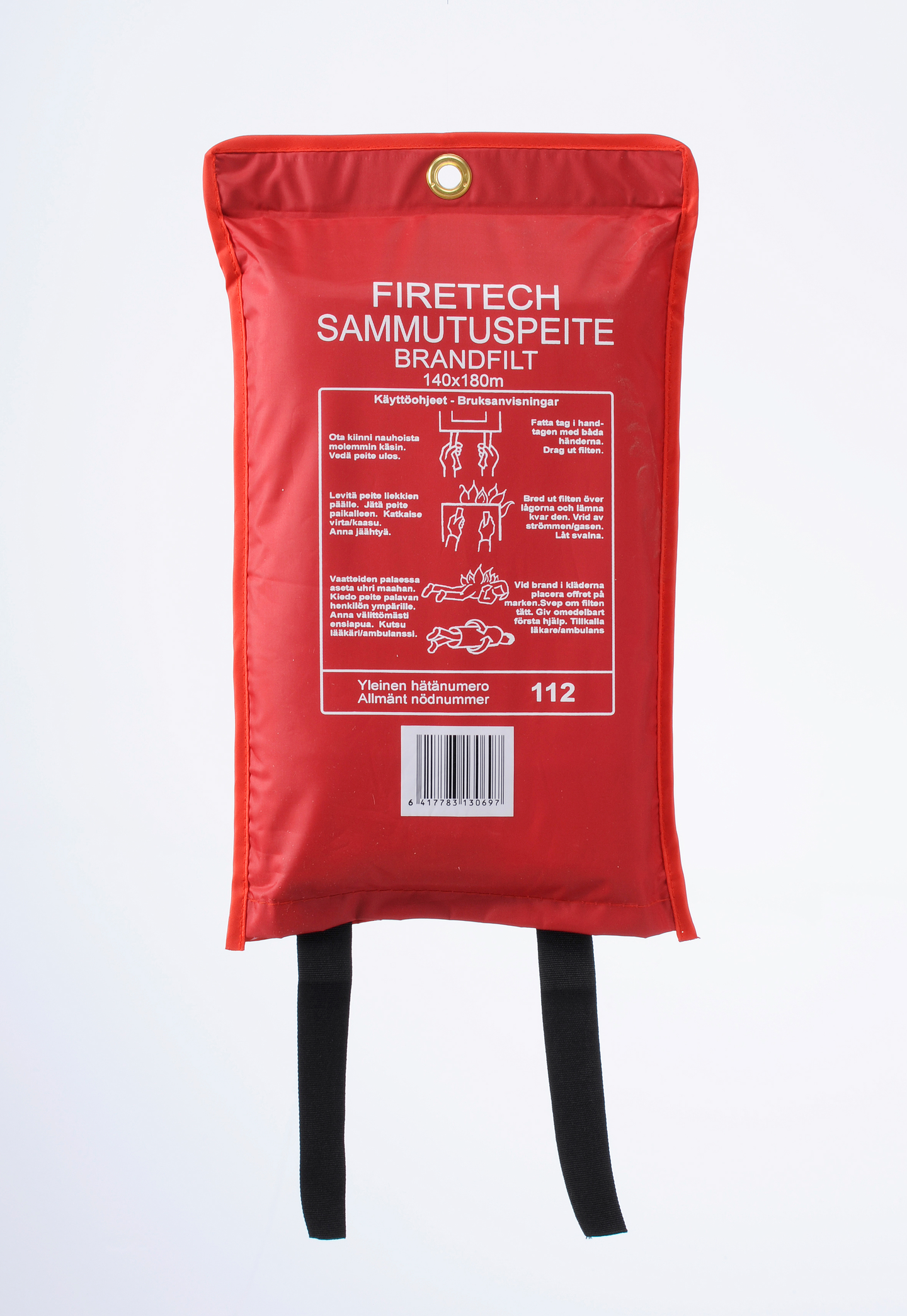 Sammutuspeite FireTech 140x180cm punainen