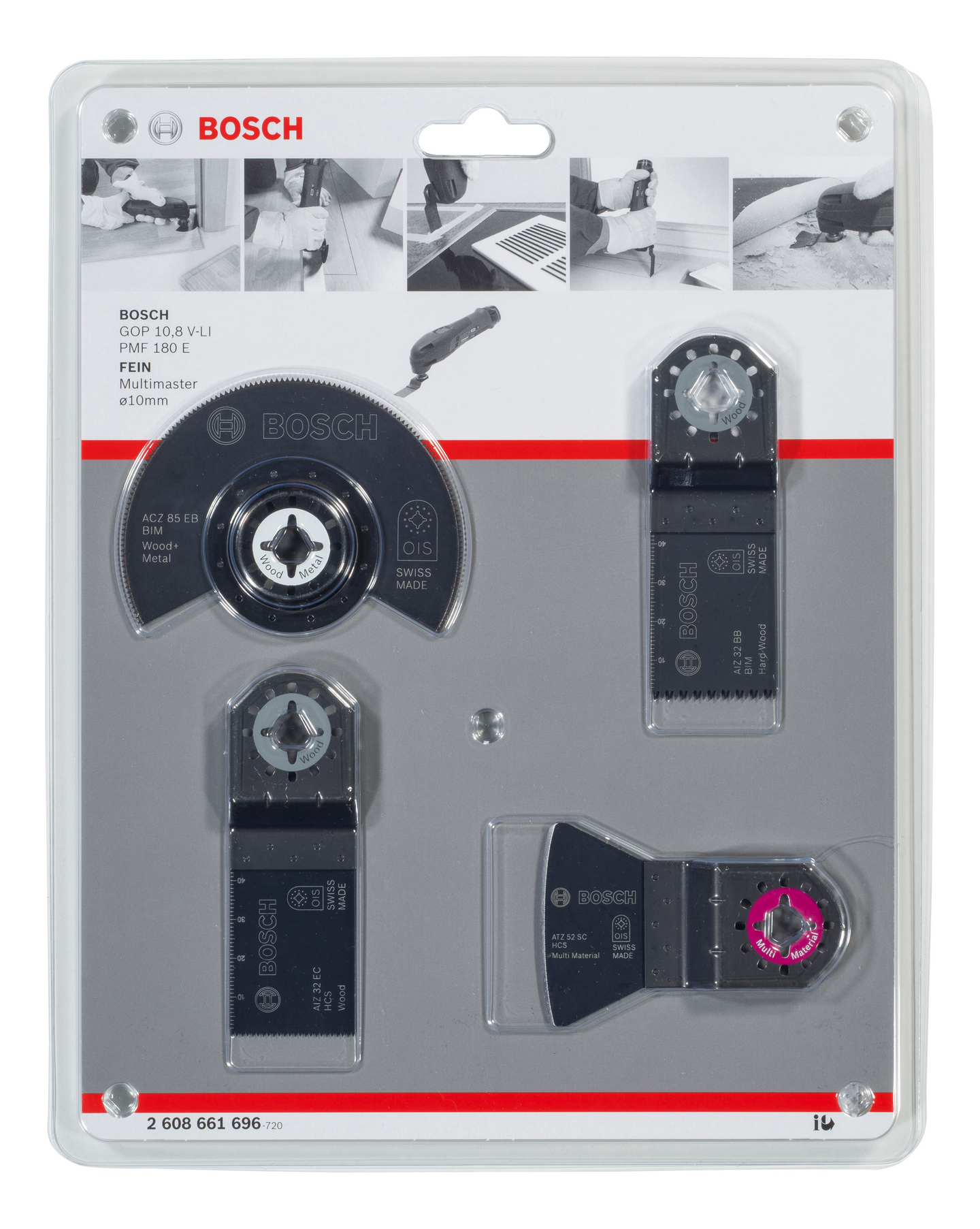 Monitoimikoneen tarvikesarja Bosch 4-osainen