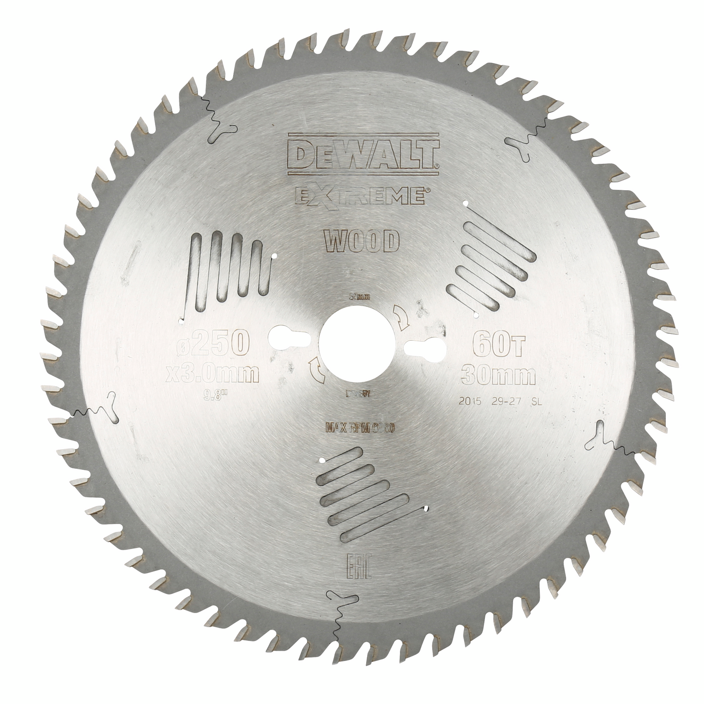 Pyörösahanterä Dewalt DT4351-QT 250x30mm 60T