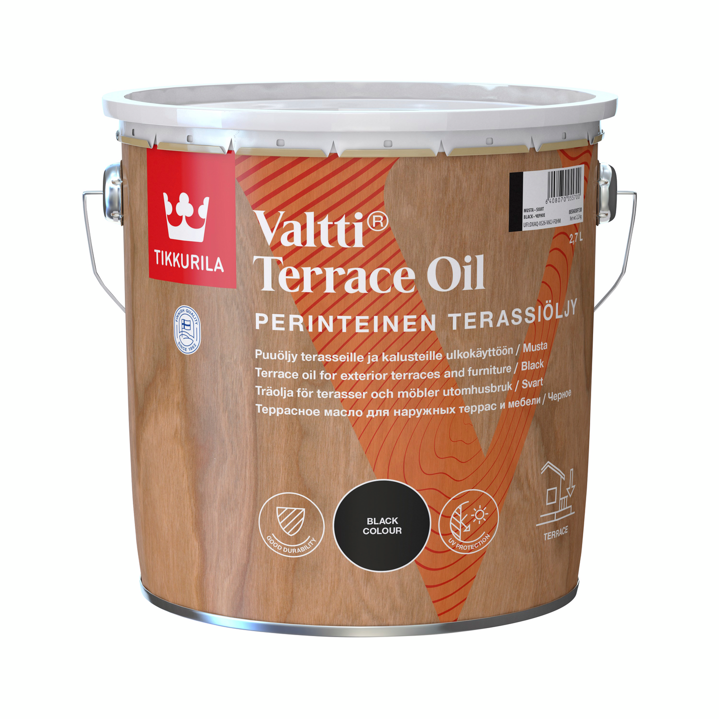 Valtti Terrace Oil Kaluste- ja terassiöljy 2,7l musta - K-Rauta