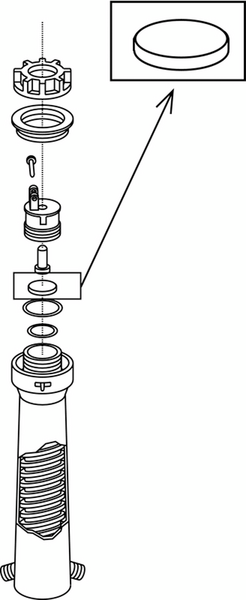 Wc-varaosa Gustavsberg 1929900330 TP-10 venttilikalvo