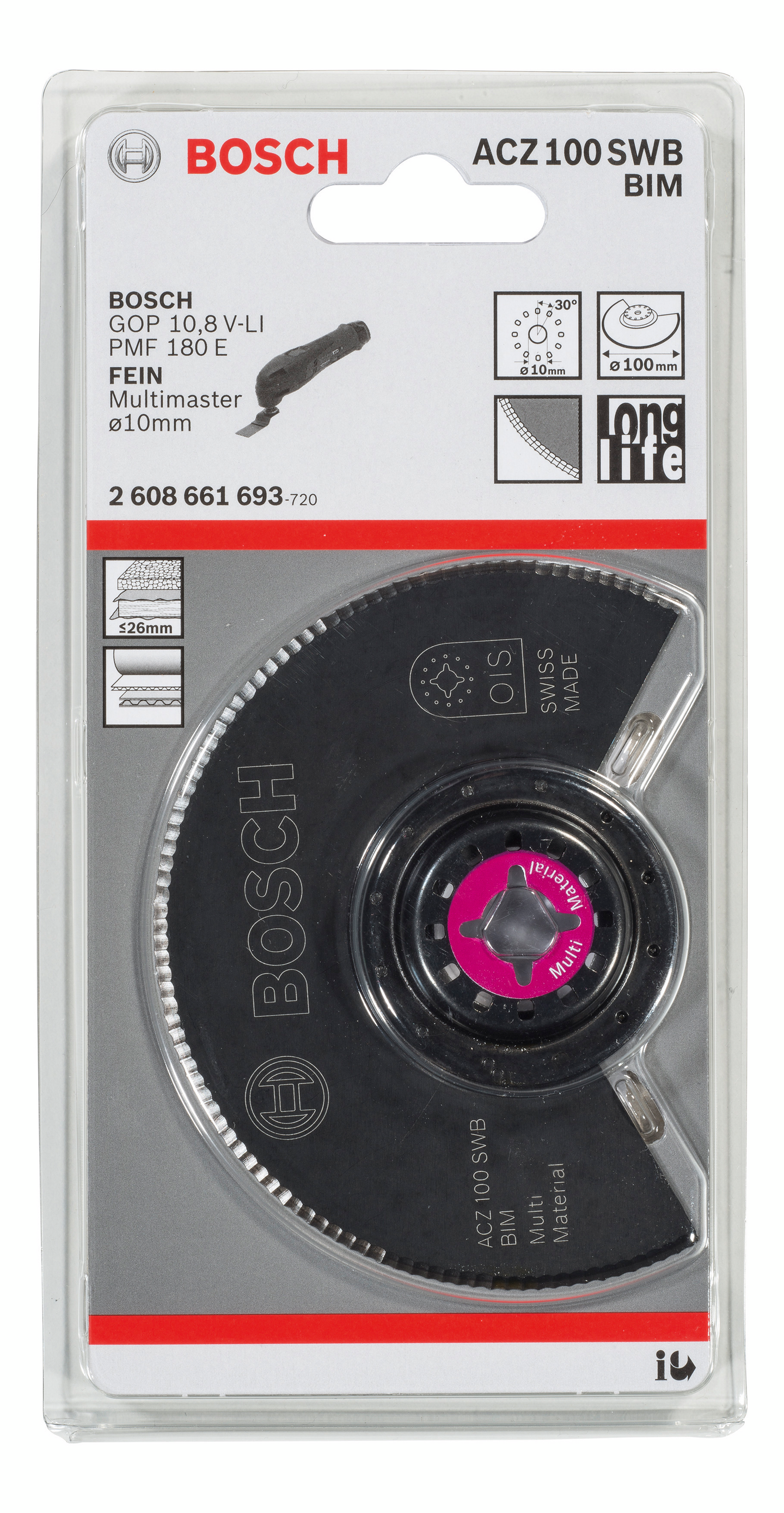 Segmenttiterä Bosch 100mm ACZ 100 SWB