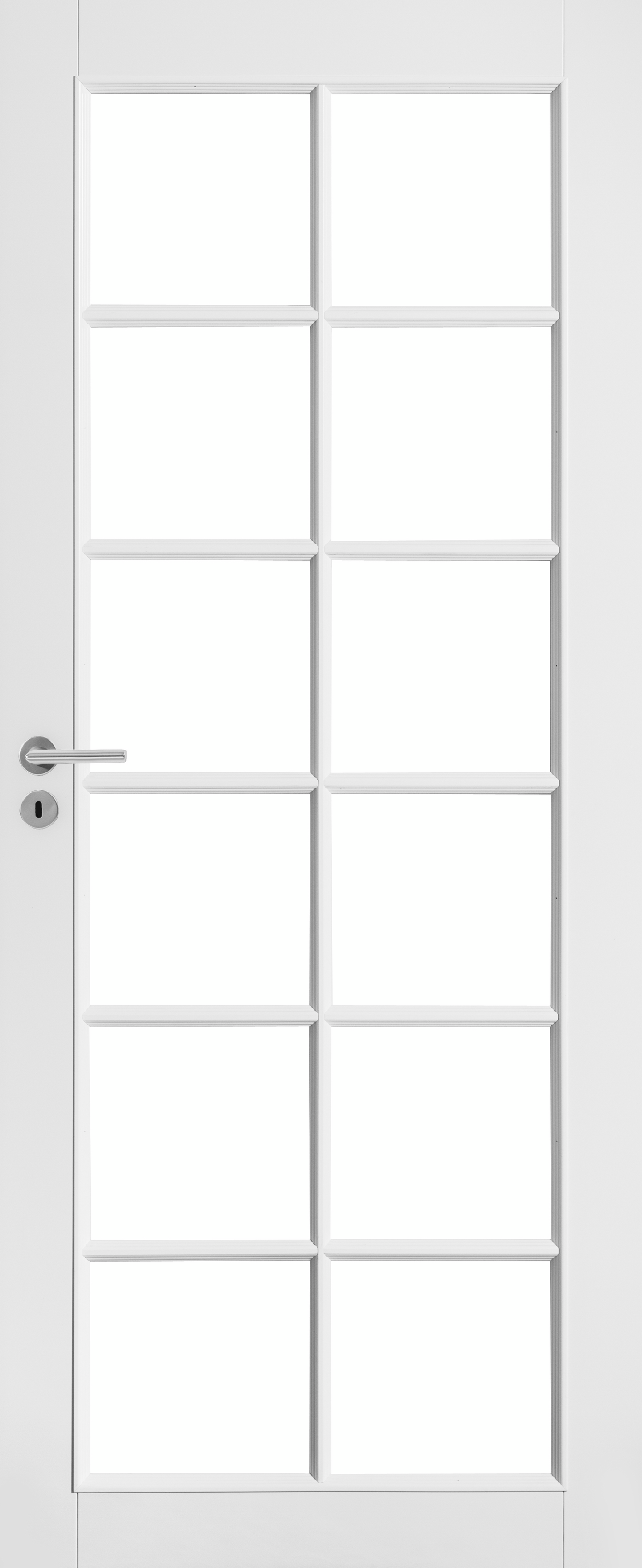 Sisäovi Swedoor Craft 105 massiivipeiliovi maalattu valkoinen kirkas lasi